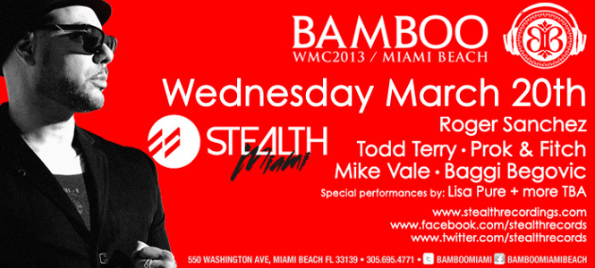 Roger Sanchez at Bamboo Miami Beach Wednesday March 20th for WMC