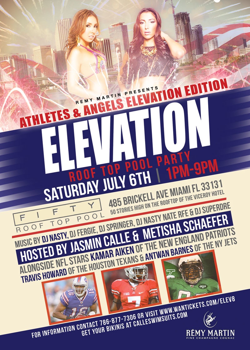 Athletes & Angels Pool Party at FIFTY Miami Saturday July 6th