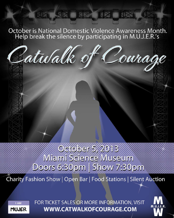 Catwalk of Courage Fashion Show at Miami Science Museum October 5th