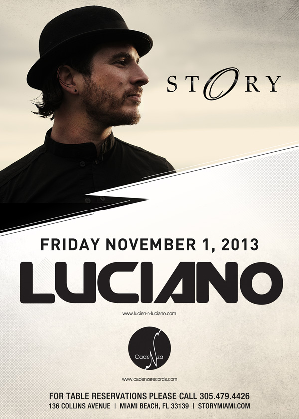 Luciano at STORY Miami Friday November 1st