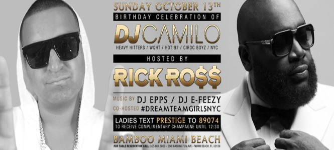 Rick Ross at Bamboo Miami Beach for Prestige Sundays Oct 13th