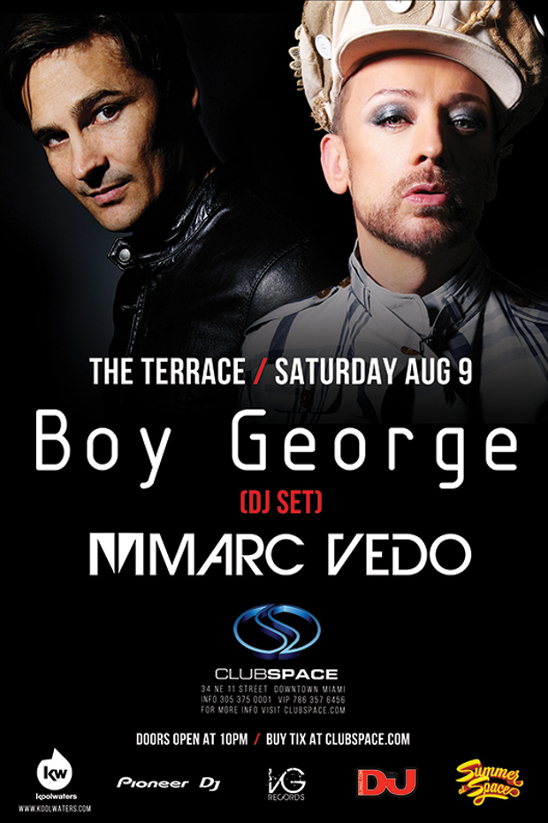 Boy George & Marc Vedo at Club Space Miami August 9th