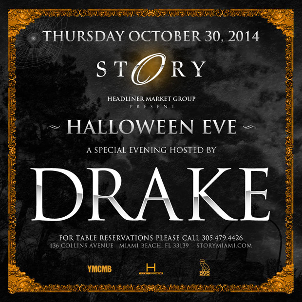 Drake at STORY Miami Halloween Eve