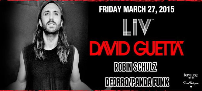 Miami Music Week 2015 David Guetta at LIV Miami March 27th