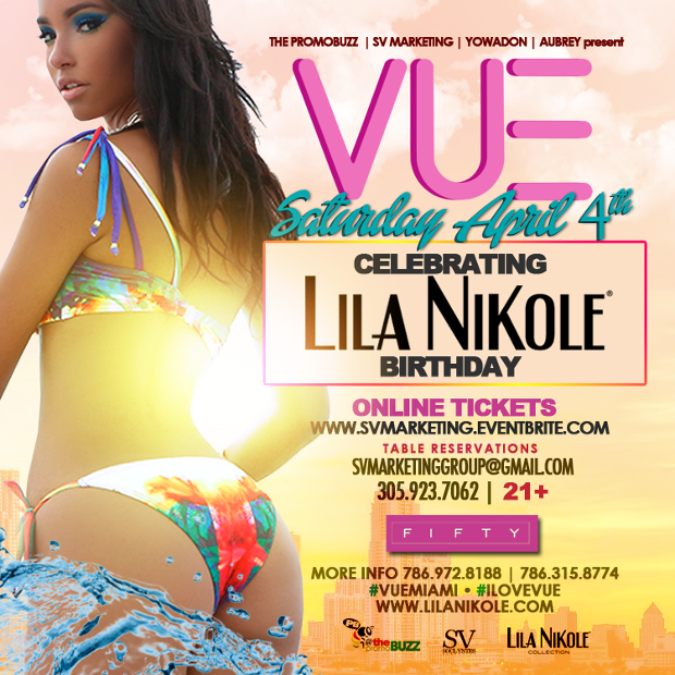 Lila Nikole Hosts VUE Pool Party at FIFTY Miami April 4th