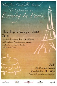 Evening In Paris At Zielo Restaurant